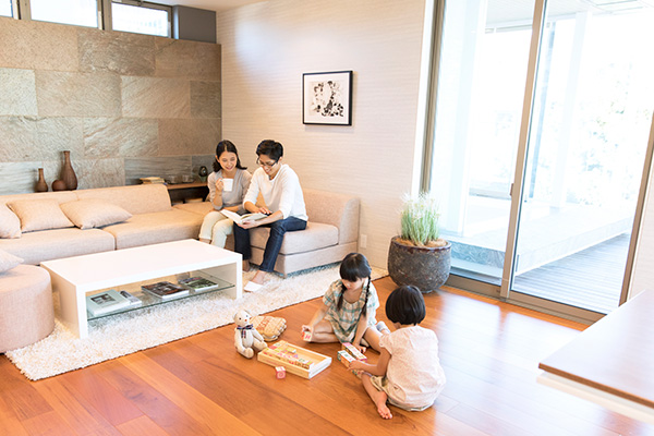 明るい部屋の写真